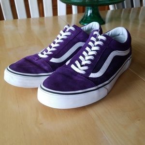 Purple suede scotchgard vans